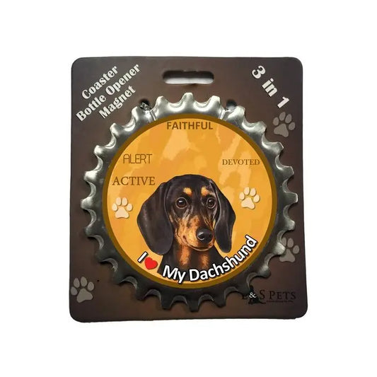 Black Dachshund | 3 in 1 Magnetic Coaster