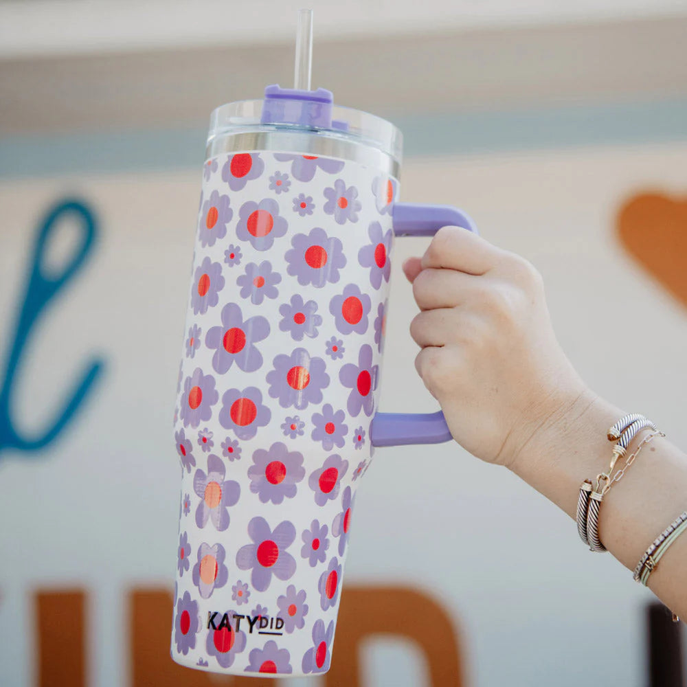 Lilac Floral Tumbler