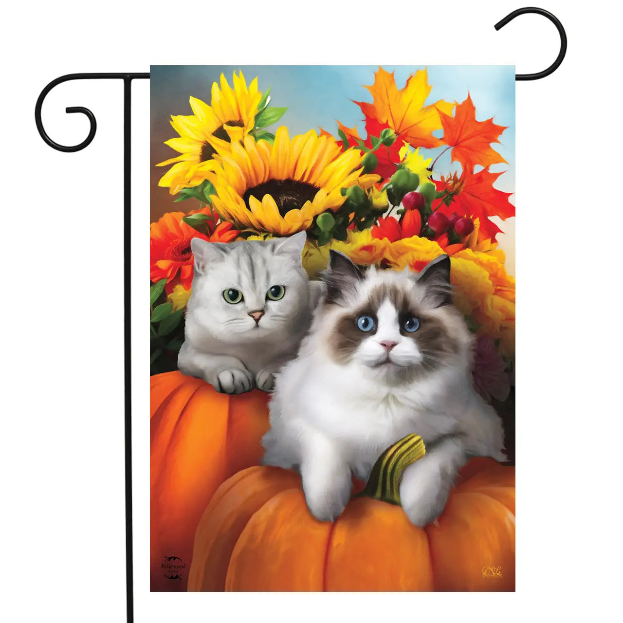 Fall Cats Garden Flag