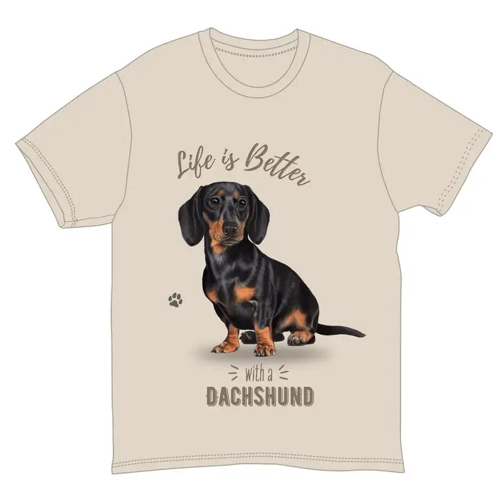 Black Dachshund | Life is Better Tee