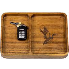 Duck Etched Wood Tray