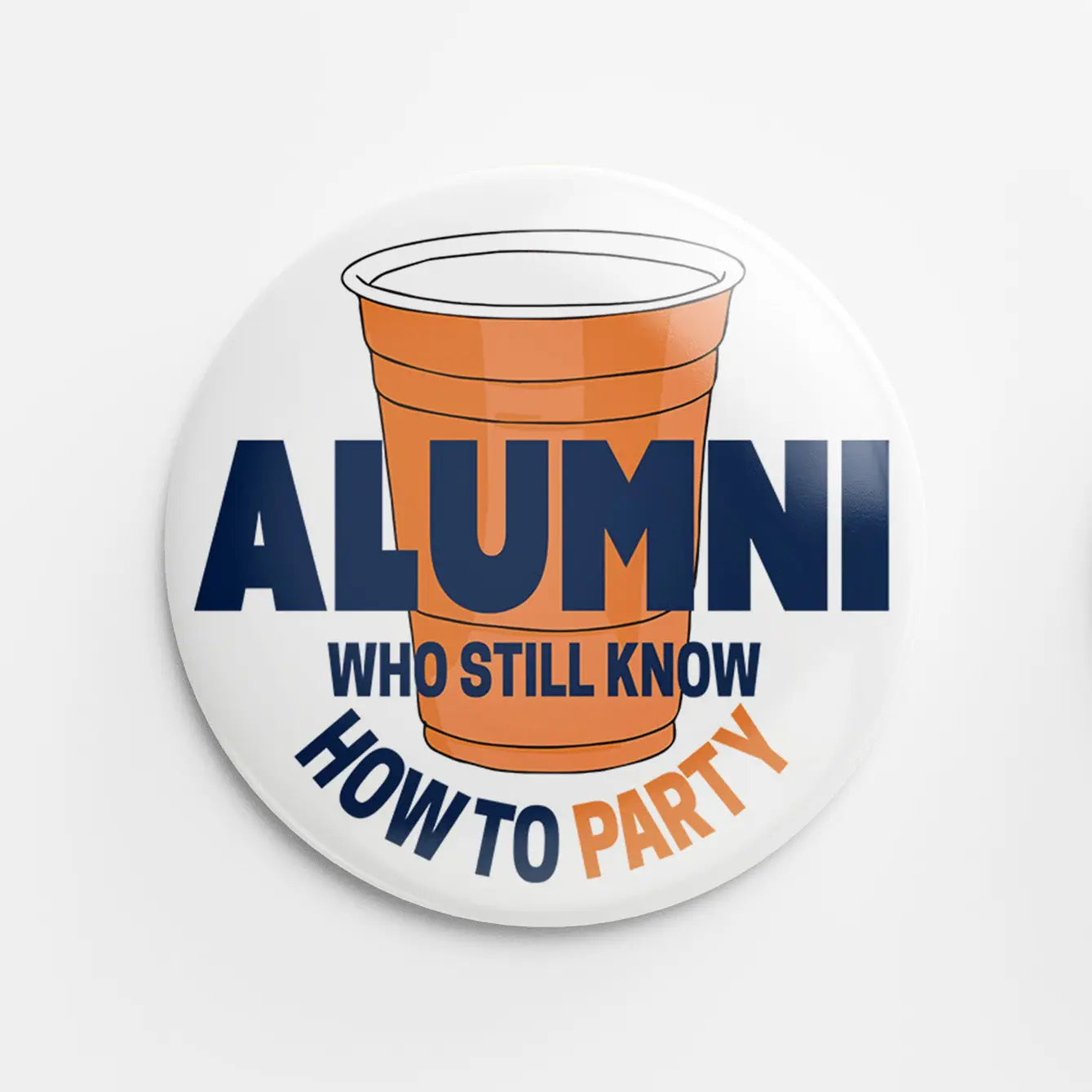 Navy & Orange Alumni Button