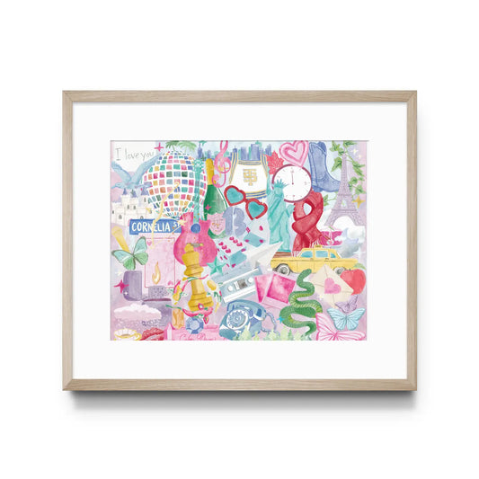 Taylor Swift Collage Art Print 5X7
