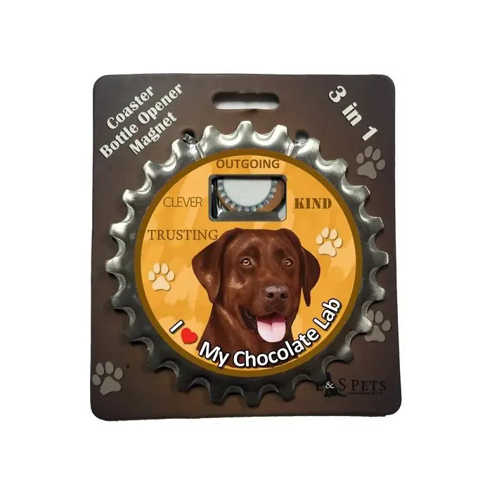 Chocolate Lab | 3 in 1 Magnetic Coaster