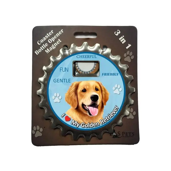 Golden Retriever |  3 in 1 Magnetic Coaster