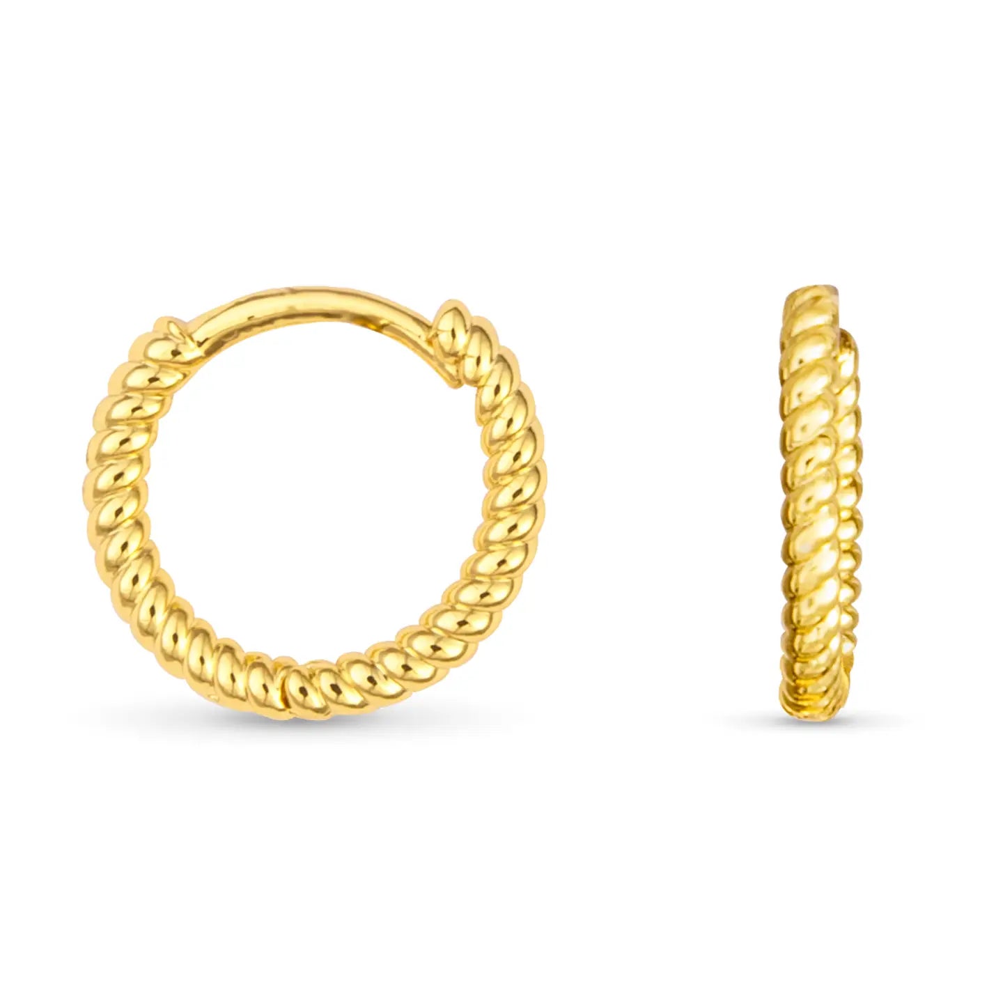 Add A Charm Braided Hoop Earring | Gold