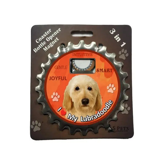 Cream Labradoodle |  3 in 1 Magnetic Coaster