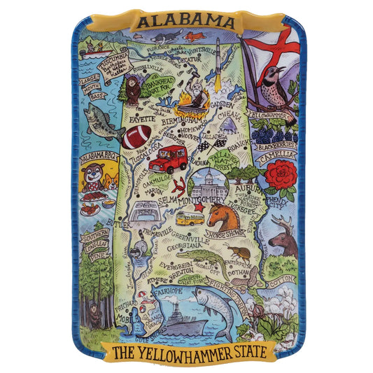 Alabama Souvenir Rectangular Platter