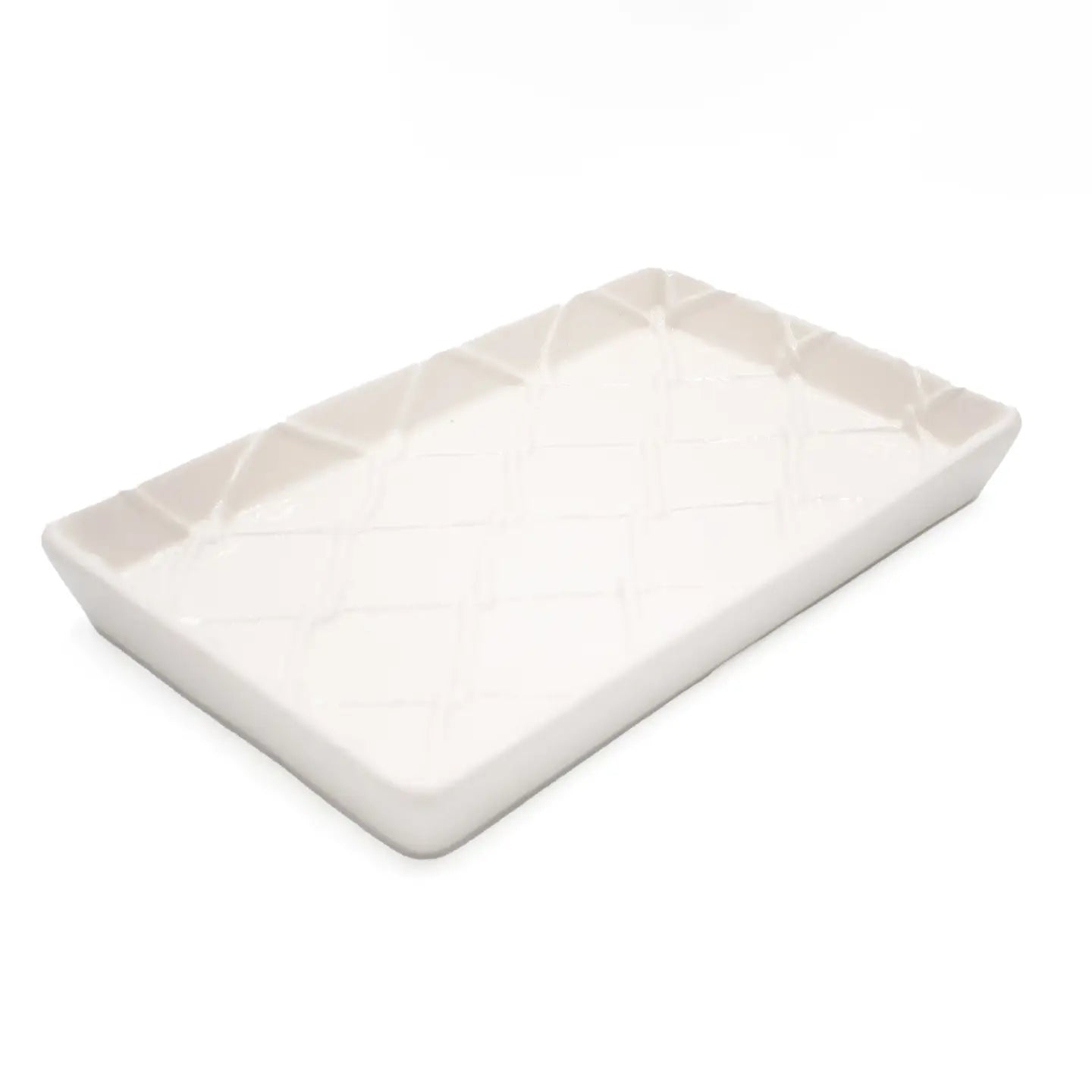 White Guest Towel Tray