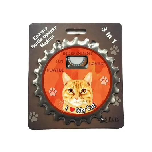 Orange Tabby Cat |  3 in 1 Magnetic Coaster