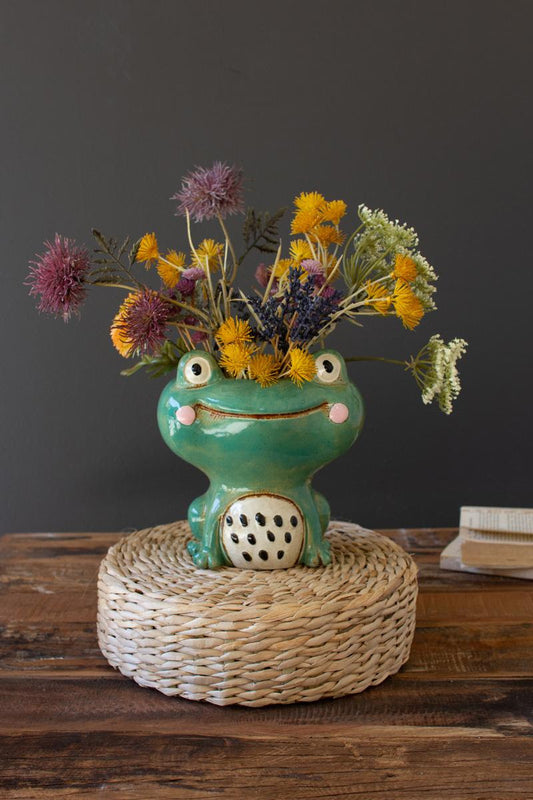 Ceramic Frog Planter