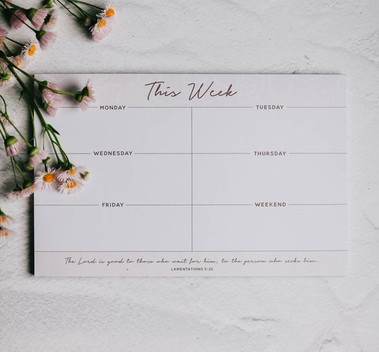 Weekly Overview Notepad