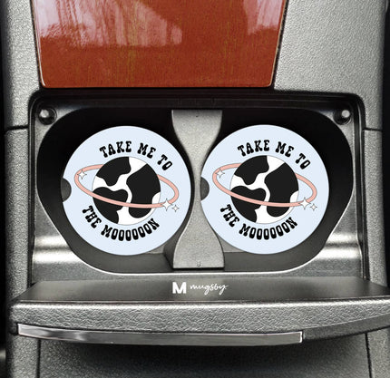 2 Pack Car Coasters | Take Me To the Moon
