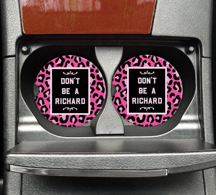 2 Pack Car Coasters | Don't Be A Richard