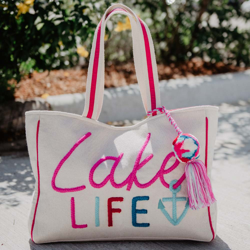 Lake Life Canvas Tote Bag