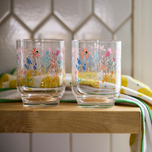 Field of Flowers Glass Set