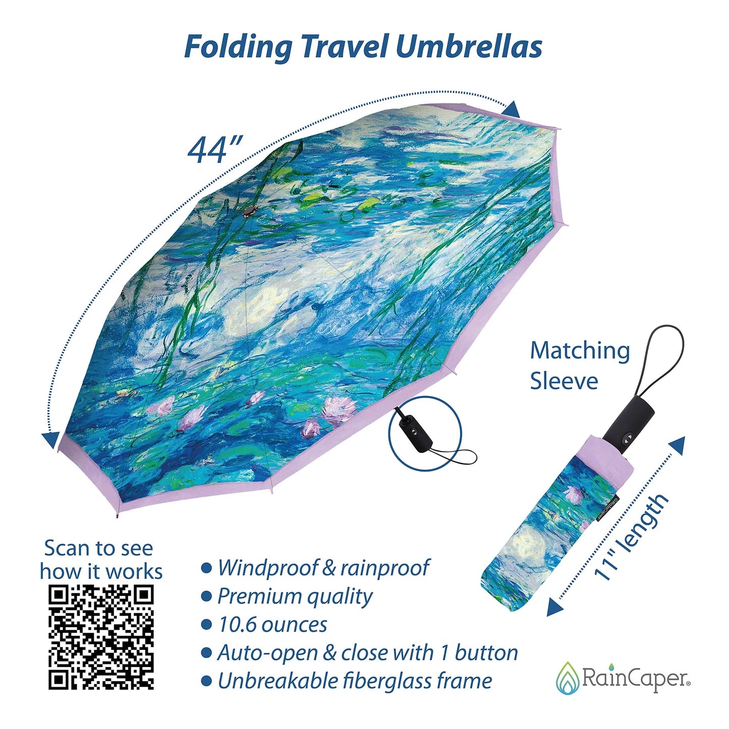 Nympheas Travel Umbrella