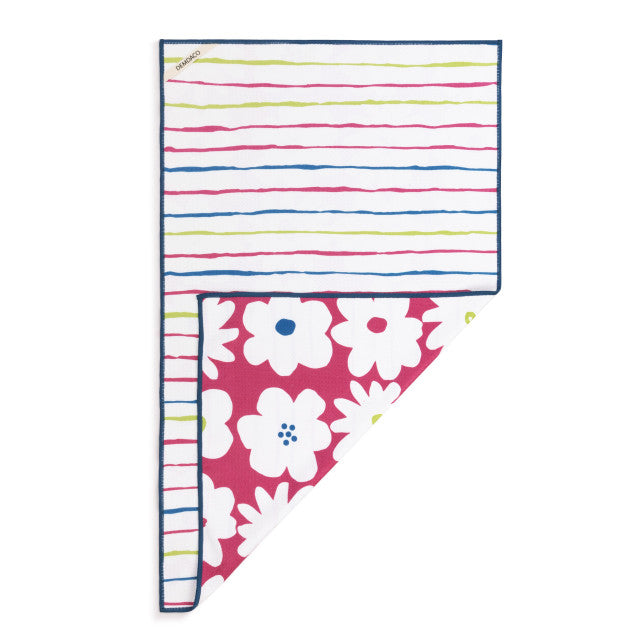 Fuchsia Floral Reversible Towel