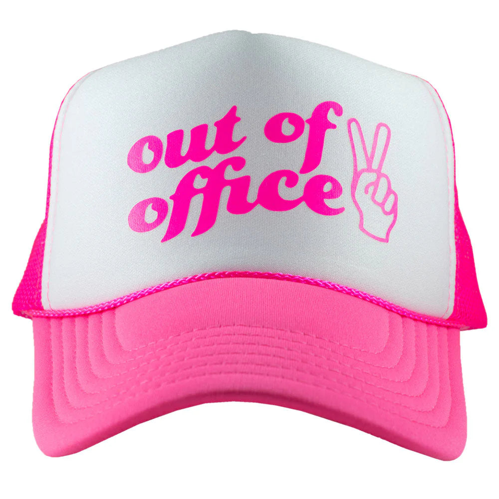 Hot Pink Out of Office Foam Trucker Hat