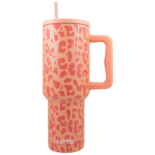 Orange Leopard Tumbler