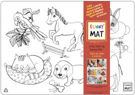 Playful Animals Coloring Mat