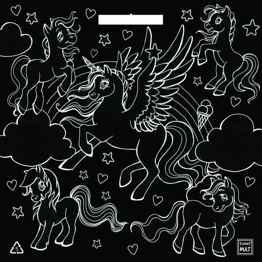 Ponies Blackboard Mat