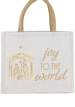 Joy to the World Nativity Gift Tote