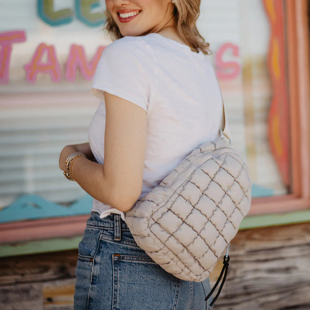 Quilted Sling Bag | Sand