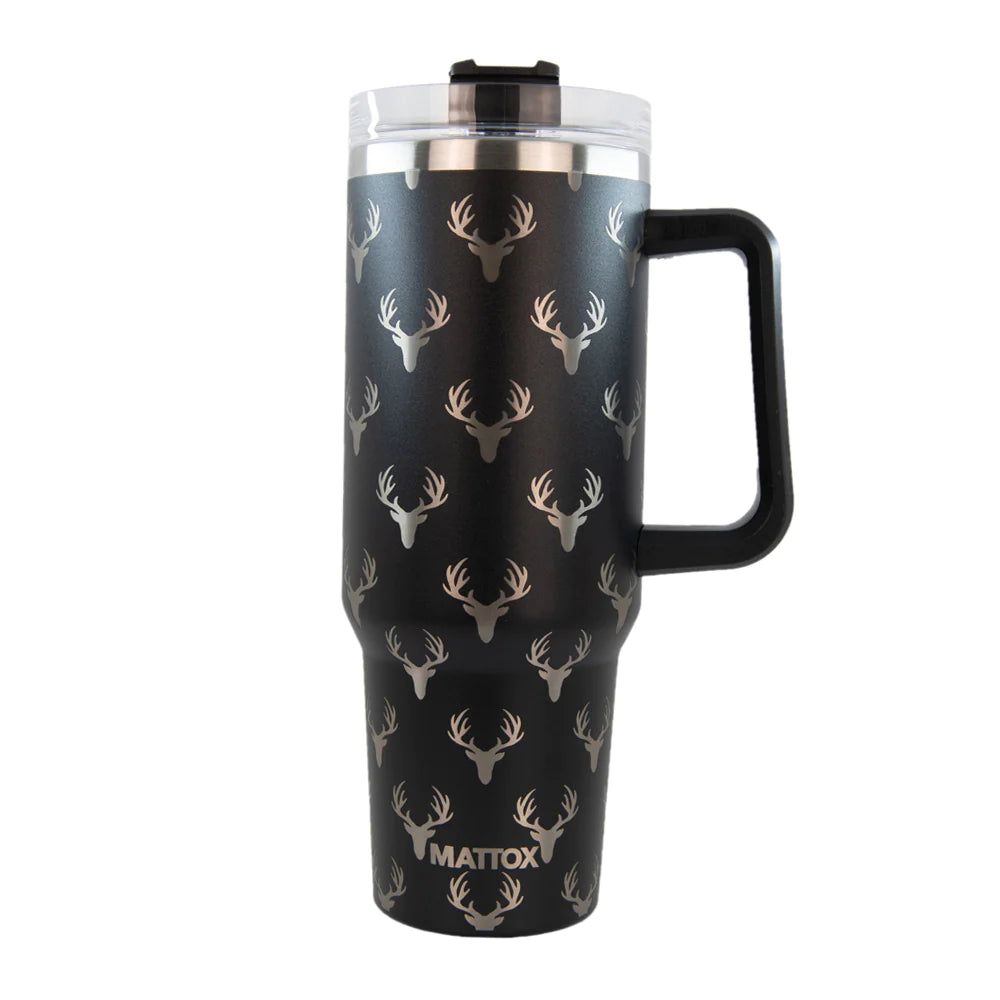 Metallic Black Deer Tumbler