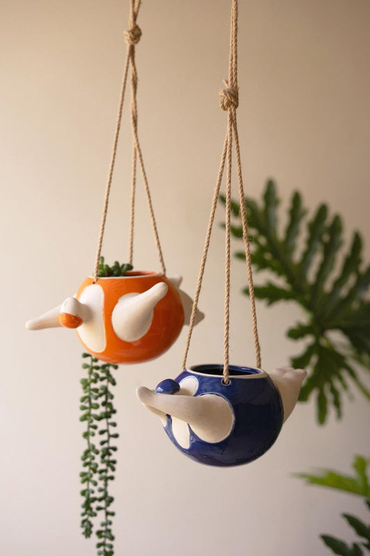 Hanging Ceramic Swimmers Planter