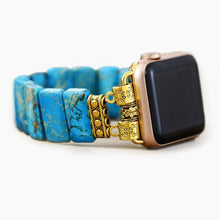 Load image into Gallery viewer, Turquoise Tibetan Jasper Stretch Apple Watch Strap
