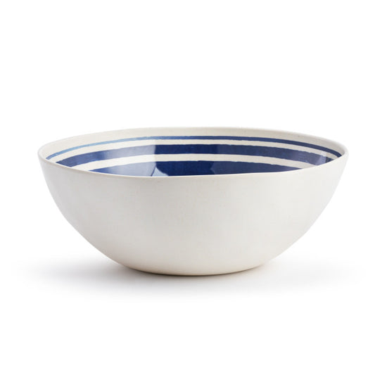 Indigo Stripe Serve Bowl