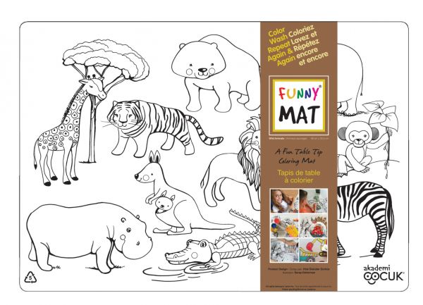 Wild Animals Coloring Mat