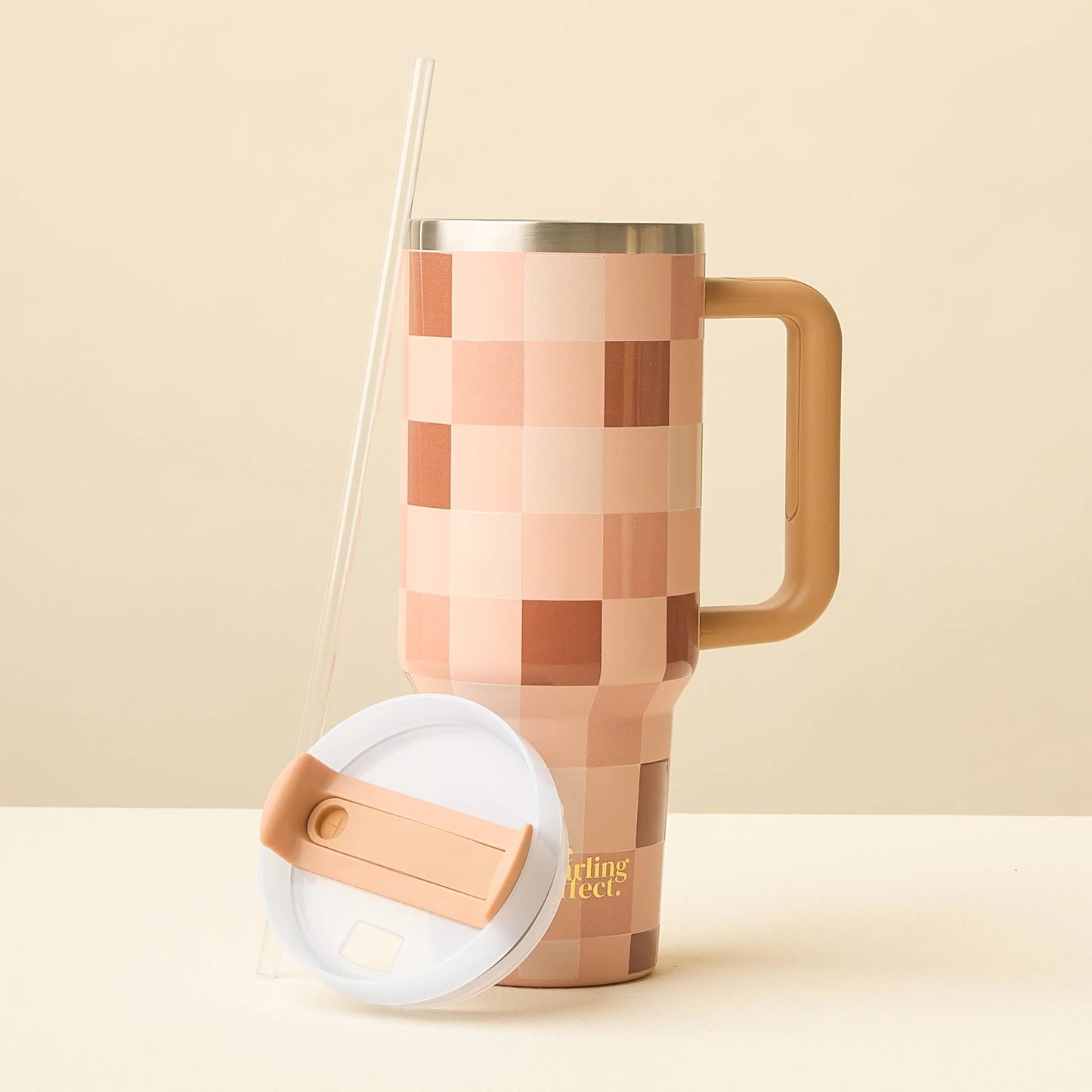 Brown Check Tumbler