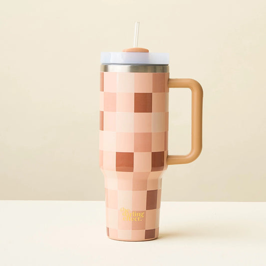 Brown Check Tumbler