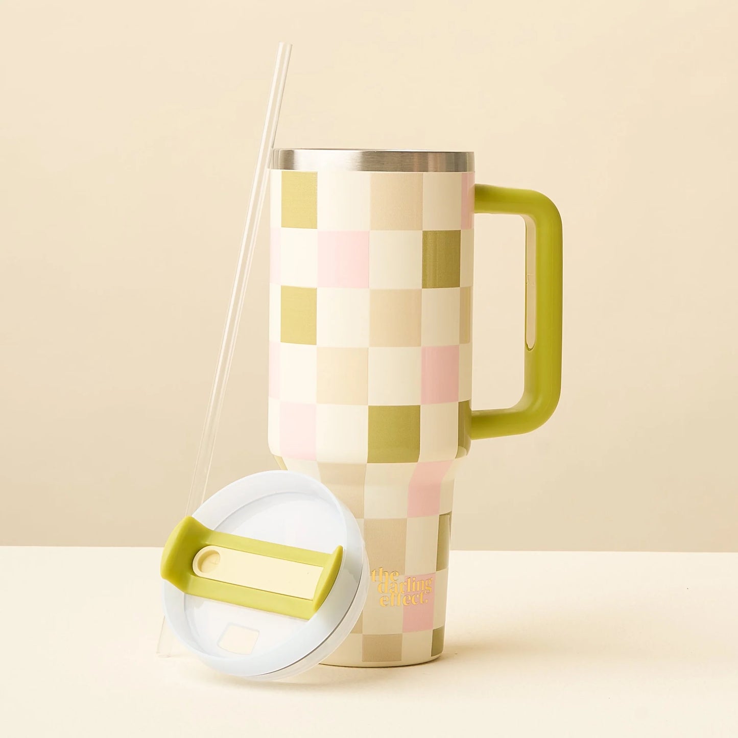 Green Check Tumbler