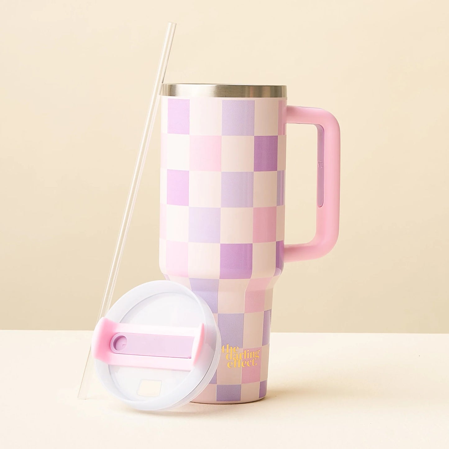 Purple Check Tumbler