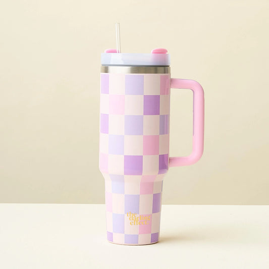 Purple Check Tumbler