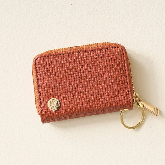 Cognac Zip Around Wallet