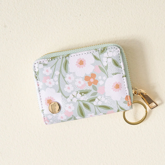 Sage  Floral Haven Zip Around Wallet