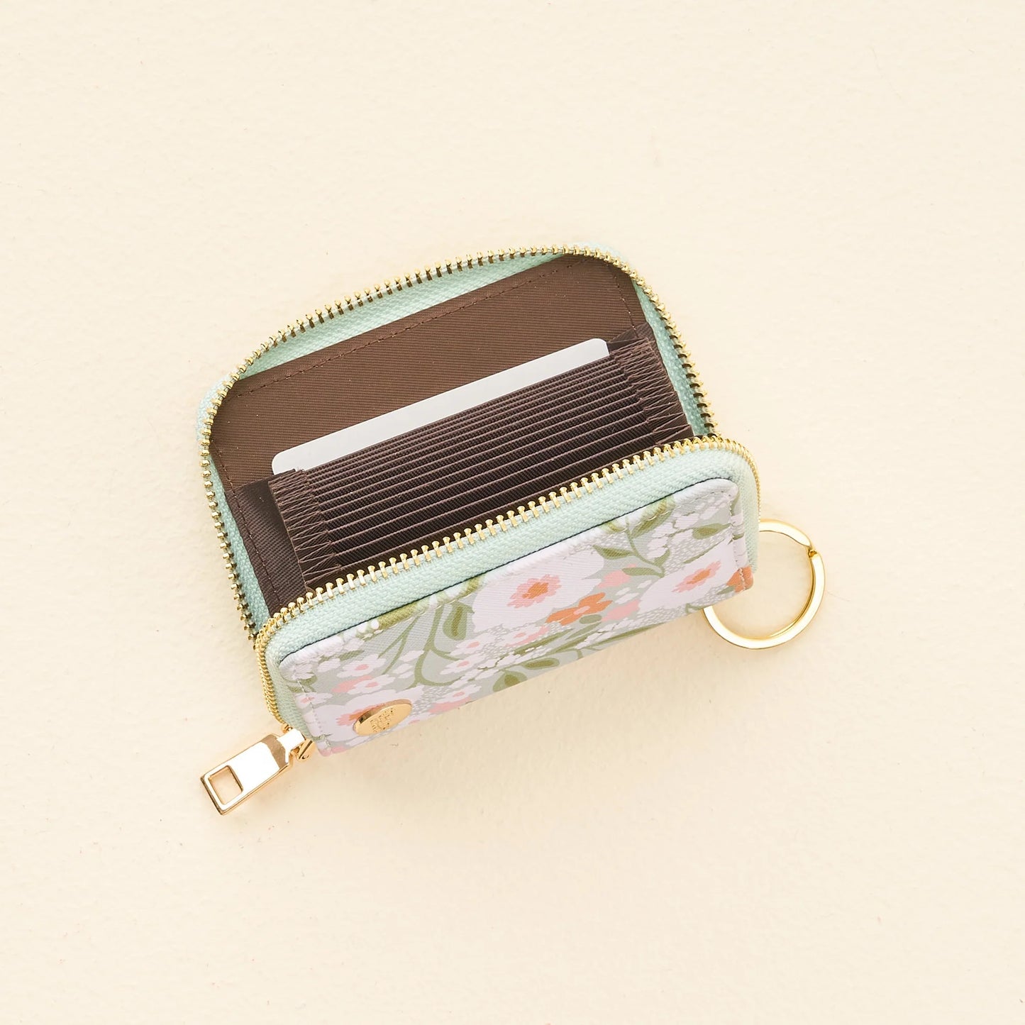 Sage  Floral Haven Zip Around Wallet