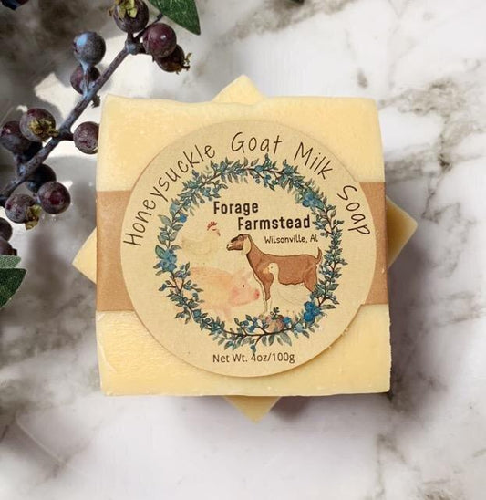 Honeysuckle Goat Milk Bar Soap