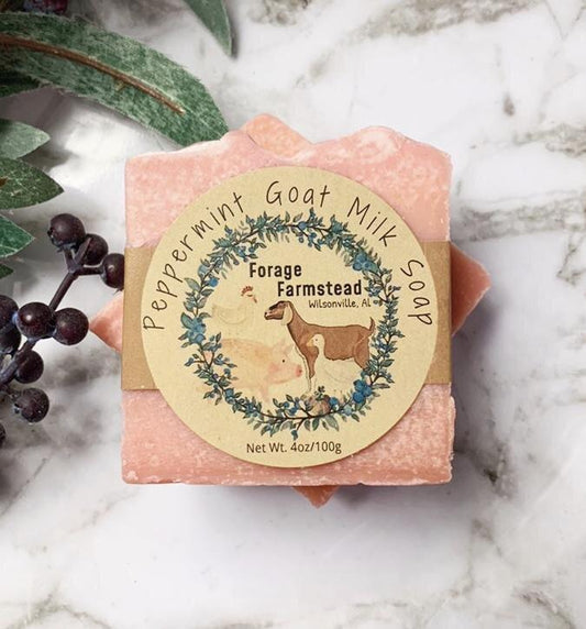 Peppermint Goat Milk Bar Soap